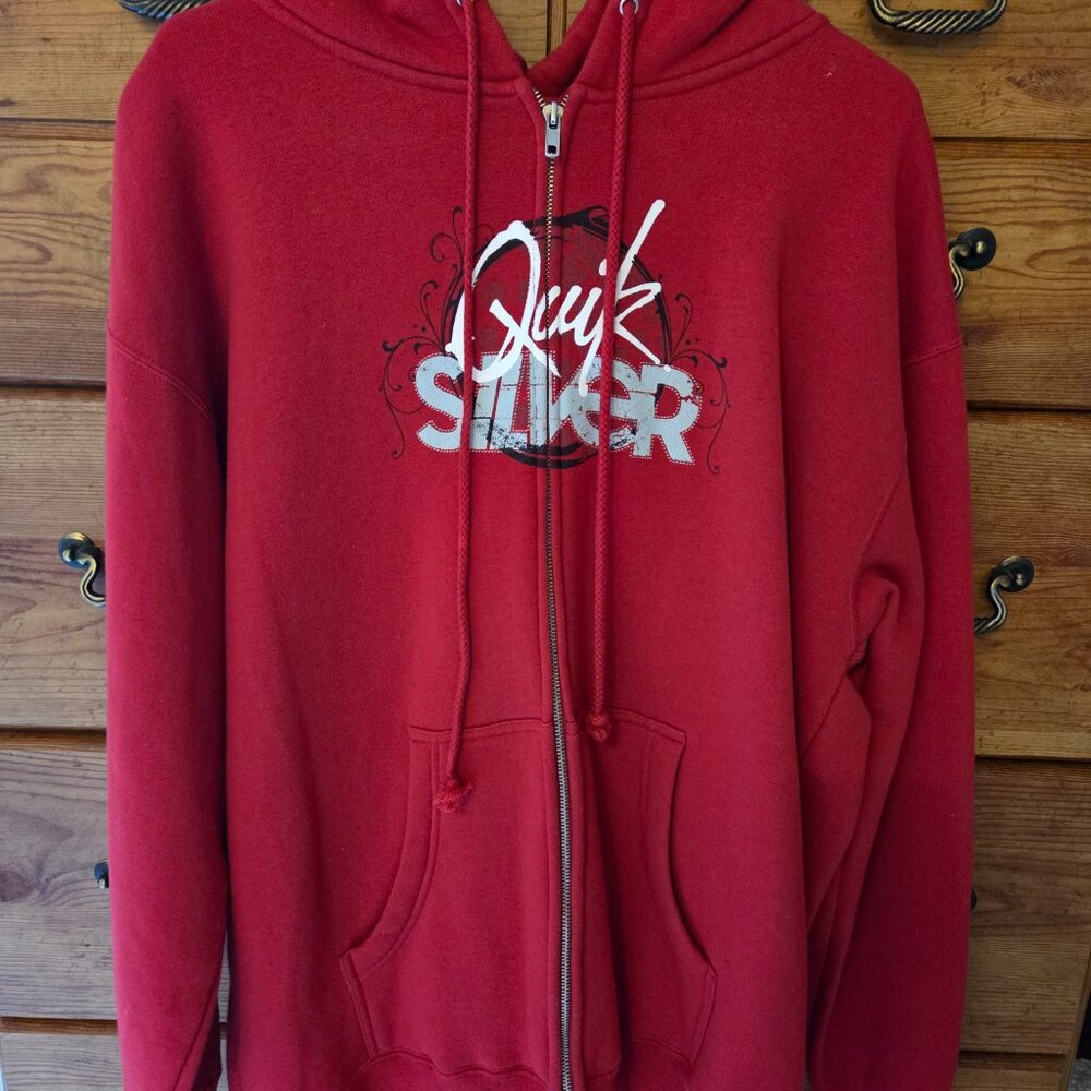 Men's Red zip up Quiksilver Hoodie